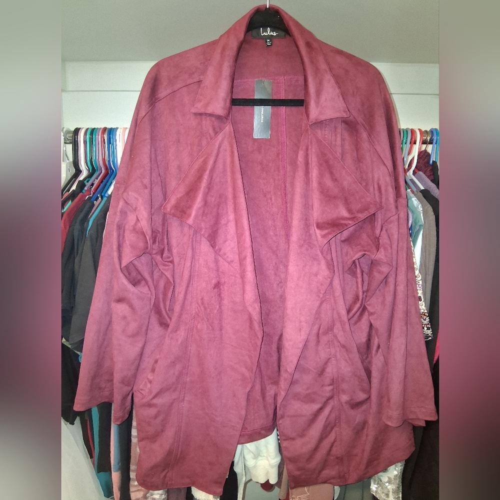 Lulu's Women's Mauve Cape Jacket